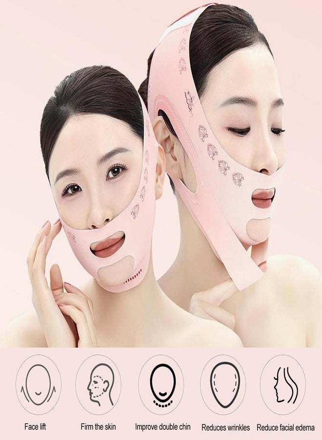 Ceoyiler V Line Face Lifting Strap, Chin Strap for Sleeping, Jaw Line Sculptor Eliminator, Neck Lift Jaw Tightening Exerciser, Face Lift Tape Remover, Double Chin Reducer Face Lift Up Belt - Image 2